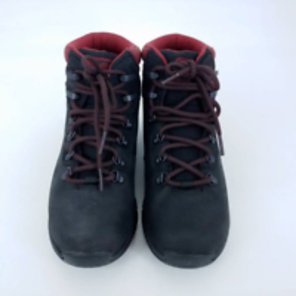 Timberland Womens‎ Ankle Boots Booties Black Red Round Toe Lace Up 6.5 - Picture 4 of 10
